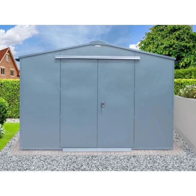 Asgard Metal Garden Workshop (Garrison Plus 3) 10x18 - Police Preferred Specification