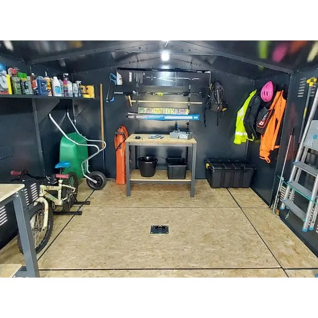 Asgard Metal Garden Workshop (Garrison Plus 3) 10x18 - Police Preferred Specification
