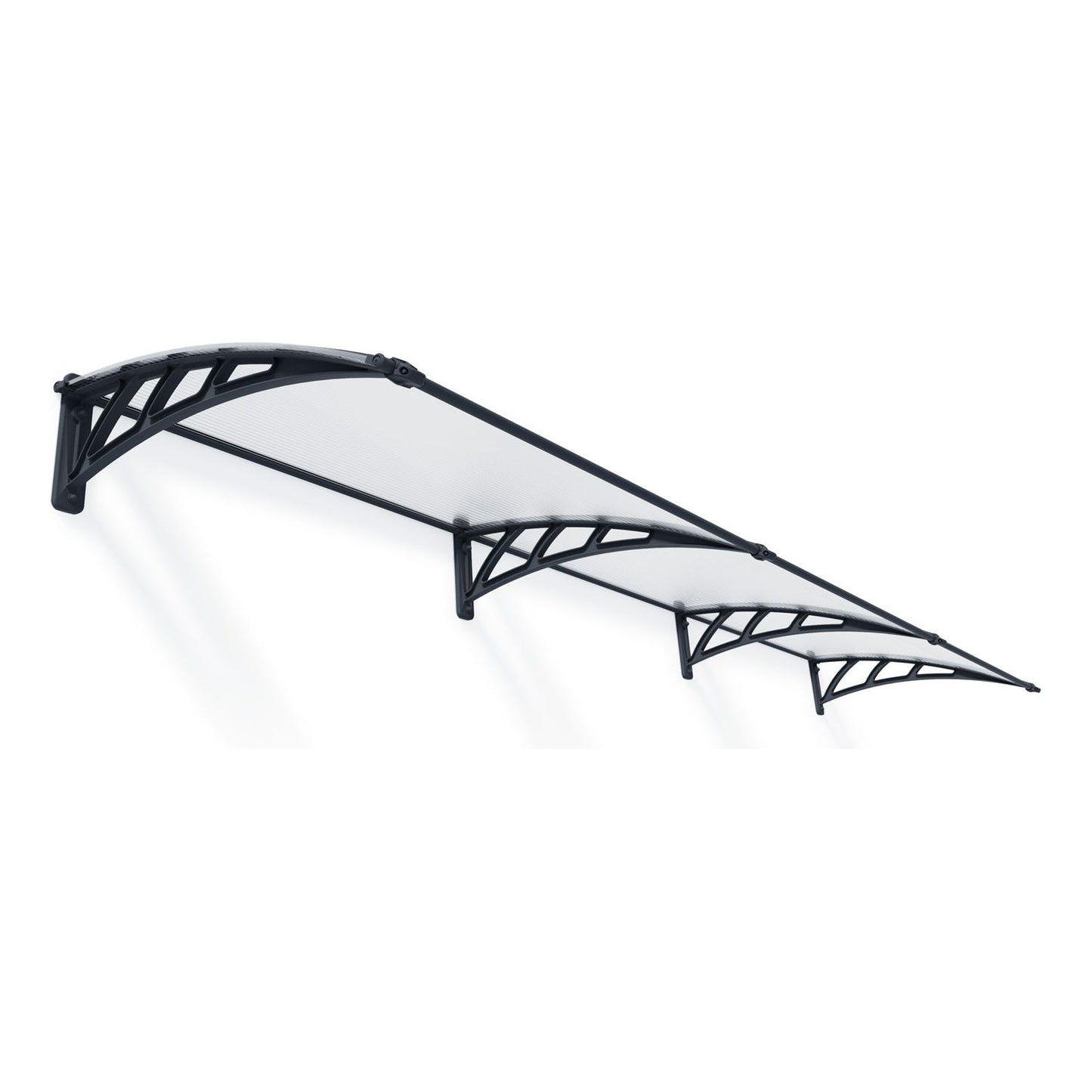 Canopia Neo Door Canopy - Grey Aluminium Frame & Twinwall Polycarbonate