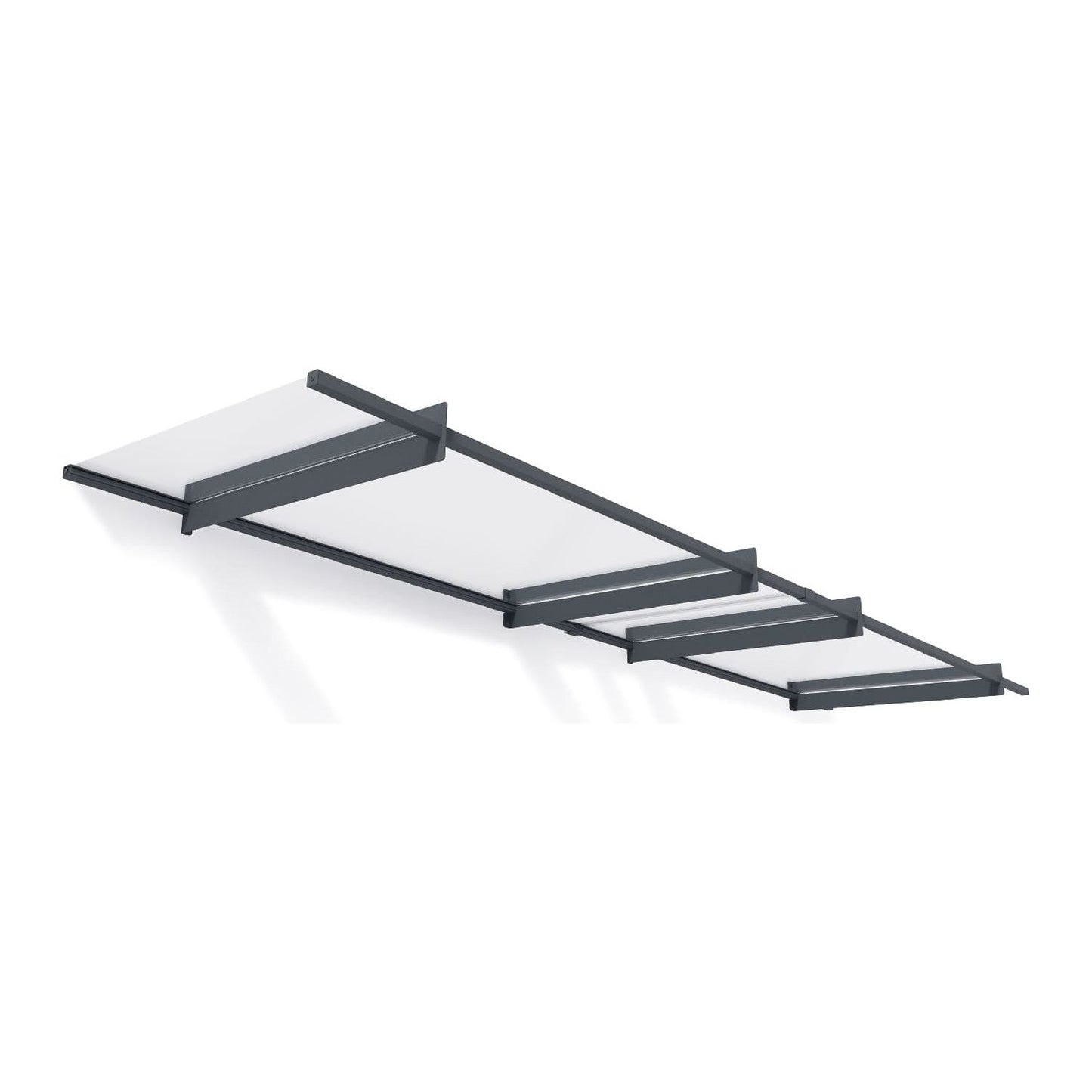 Canopia Nancy Door Canopy - Grey Aluminium Frame & Clear Polycarbonate