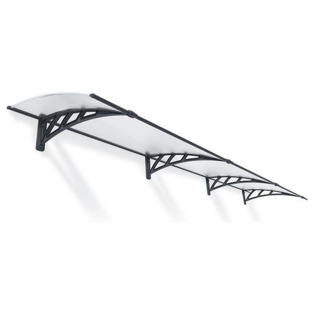Canopia Neo Door Canopy - Grey Aluminium Frame & Twinwall Polycarbonate