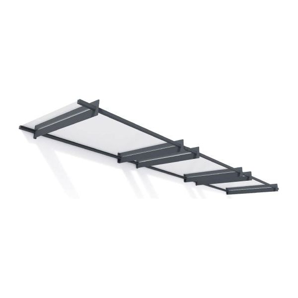 Canopia Nancy Door Canopy - Grey Aluminium Frame & Clear Polycarbonate