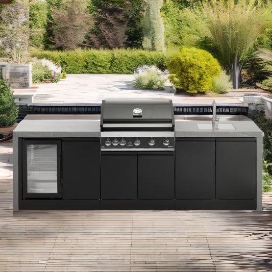 GrandPro 274 Maxim G5 Outdoor Kitchen with Fridge + Sink Waterfall Edition