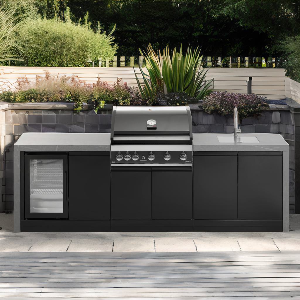 GrandPro 274 Maxim G5 Outdoor Kitchen with Fridge + Sink Waterfall Edition