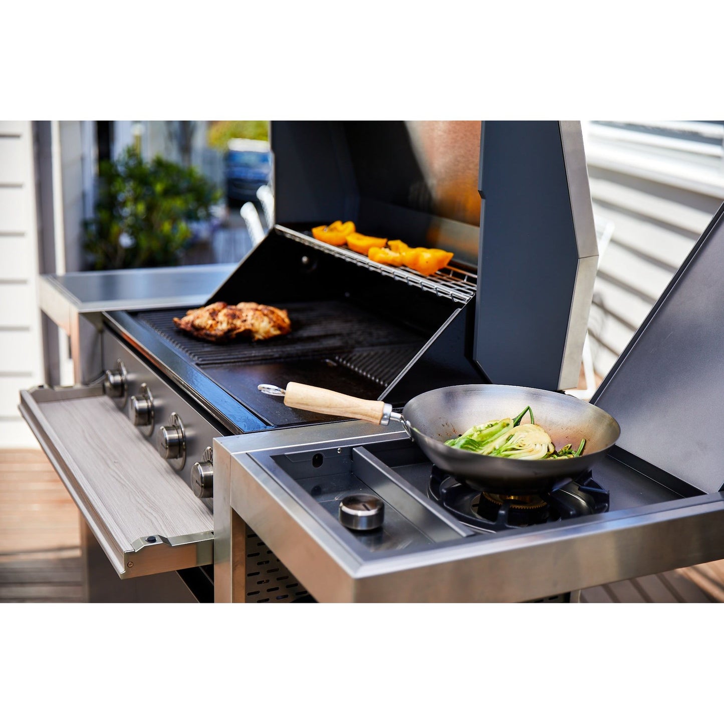 Beefeater 1500 Series 3 Burner Gas BBQ with Trolley and Side Burner