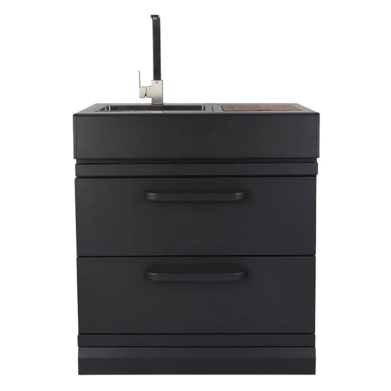 GRLLR Connect Outdoor Kitchen - 4 Burner Grill with Fridge and Sink