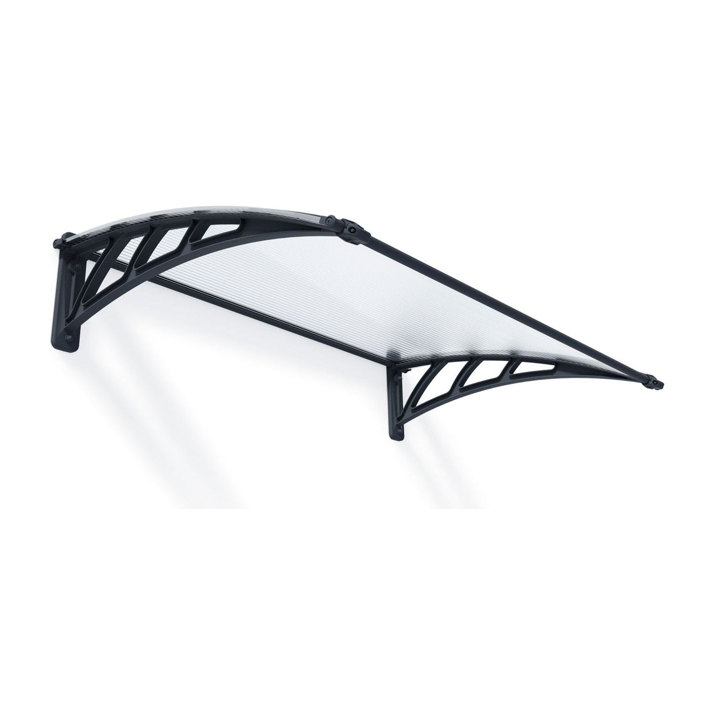 Canopia Neo Door Canopy - Grey Aluminium Frame & Twinwall Polycarbonate