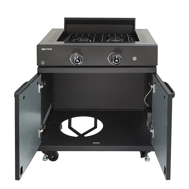 GRLLR Connect Outdoor Kitchen - Kamado Stove and Open shelve Unit