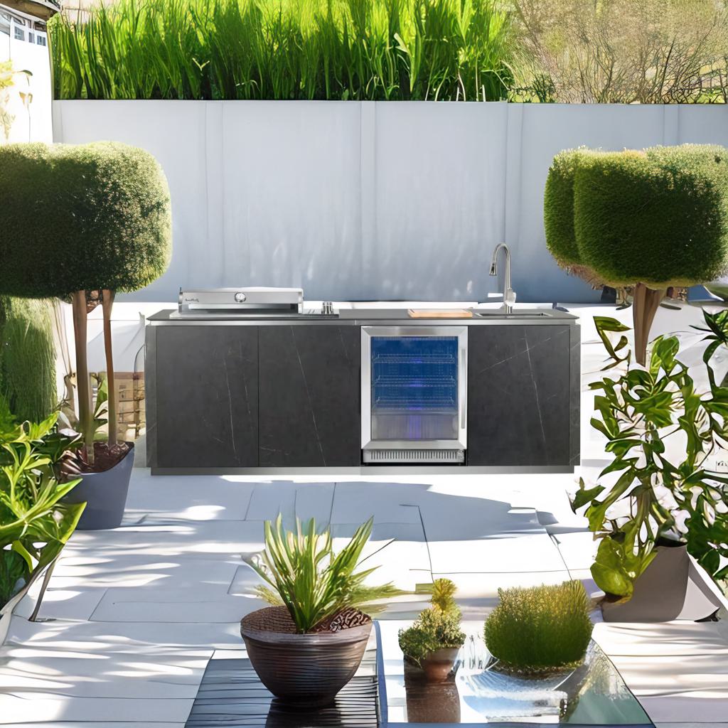 Buschbeck Derby Outdoor Kitchen Island 2.6M - Marble Grey