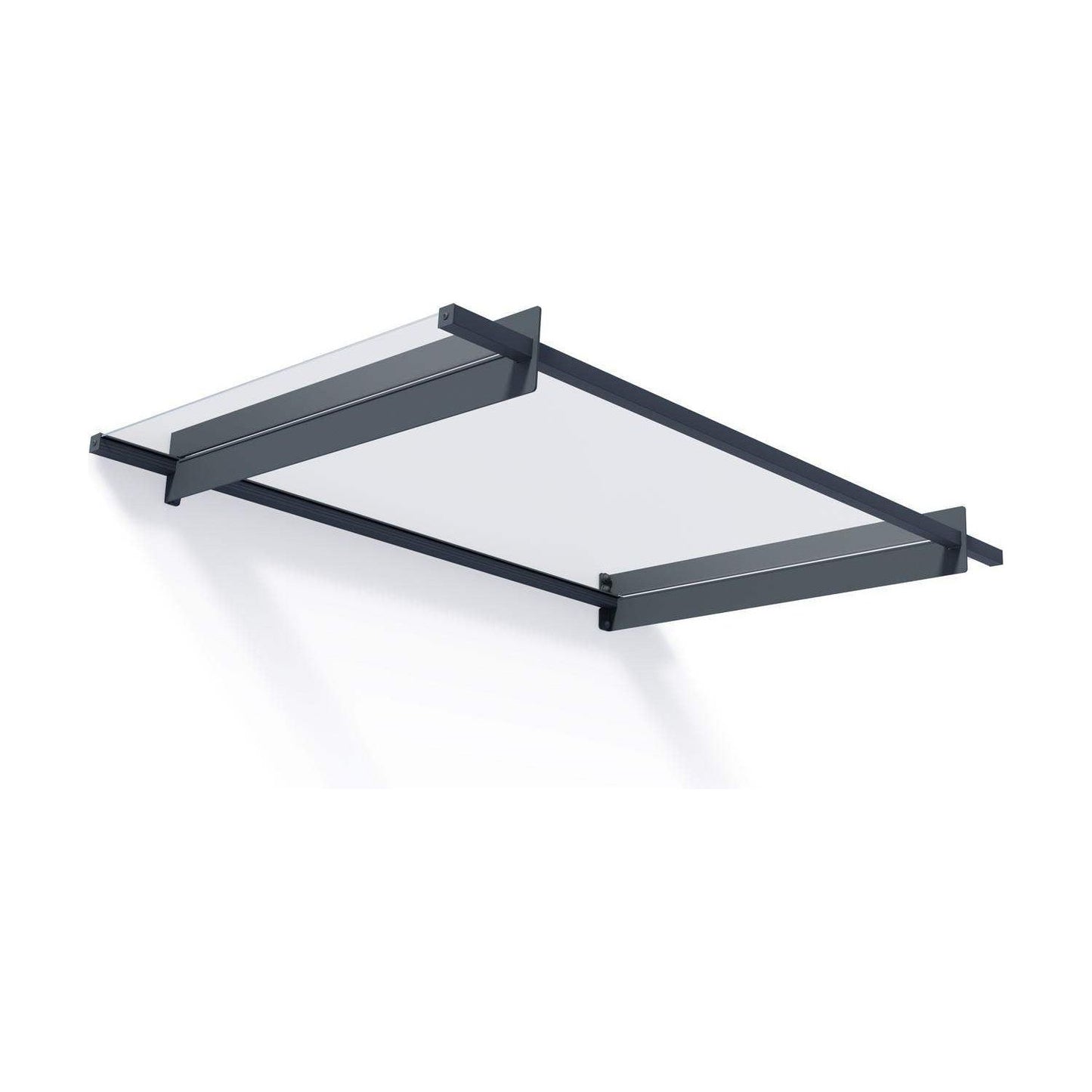 Canopia Nancy Door Canopy - Grey Aluminium Frame & Clear Polycarbonate