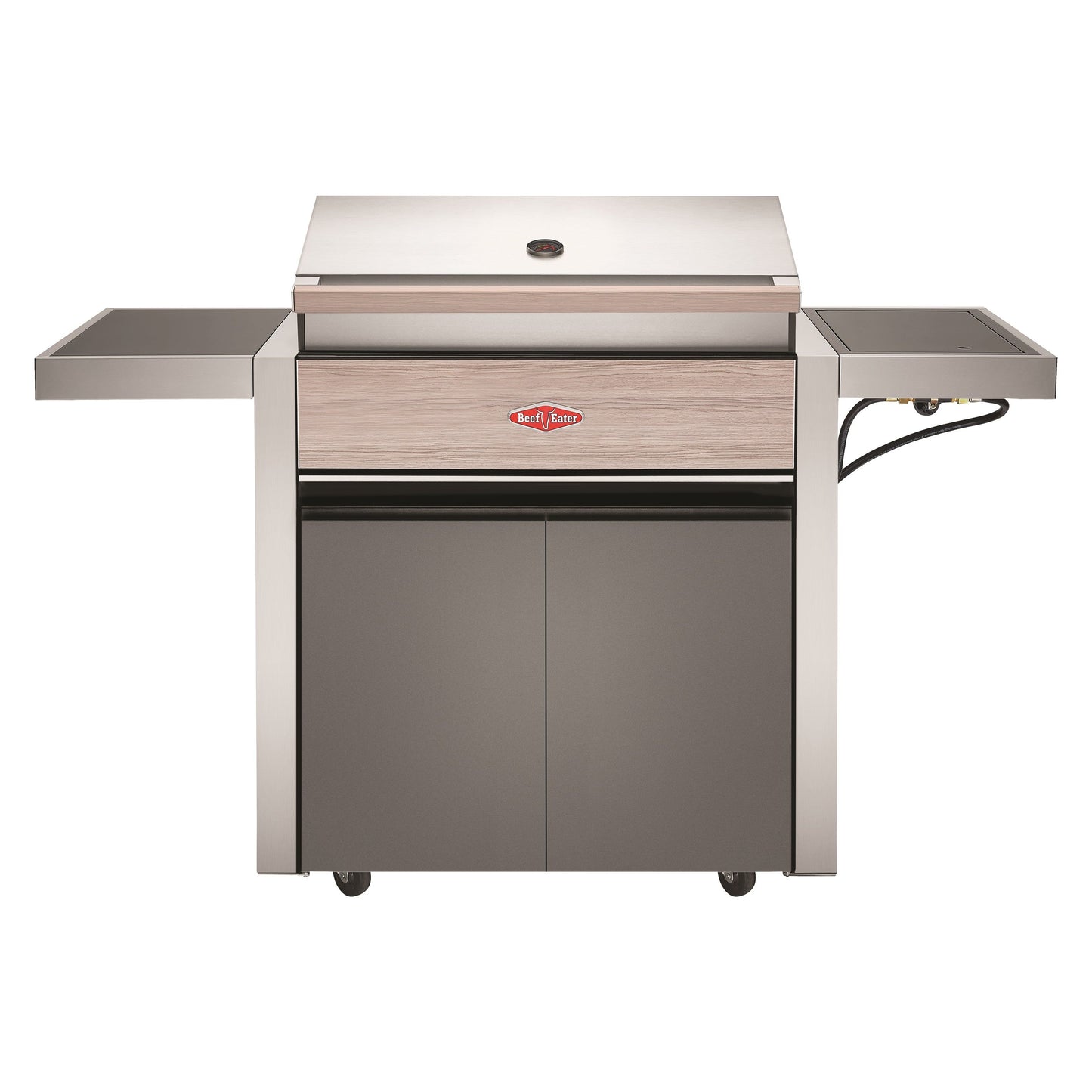 Beefeater 1500 Series 4 Burner Gas BBQ with Trolley and Side Burner from the front