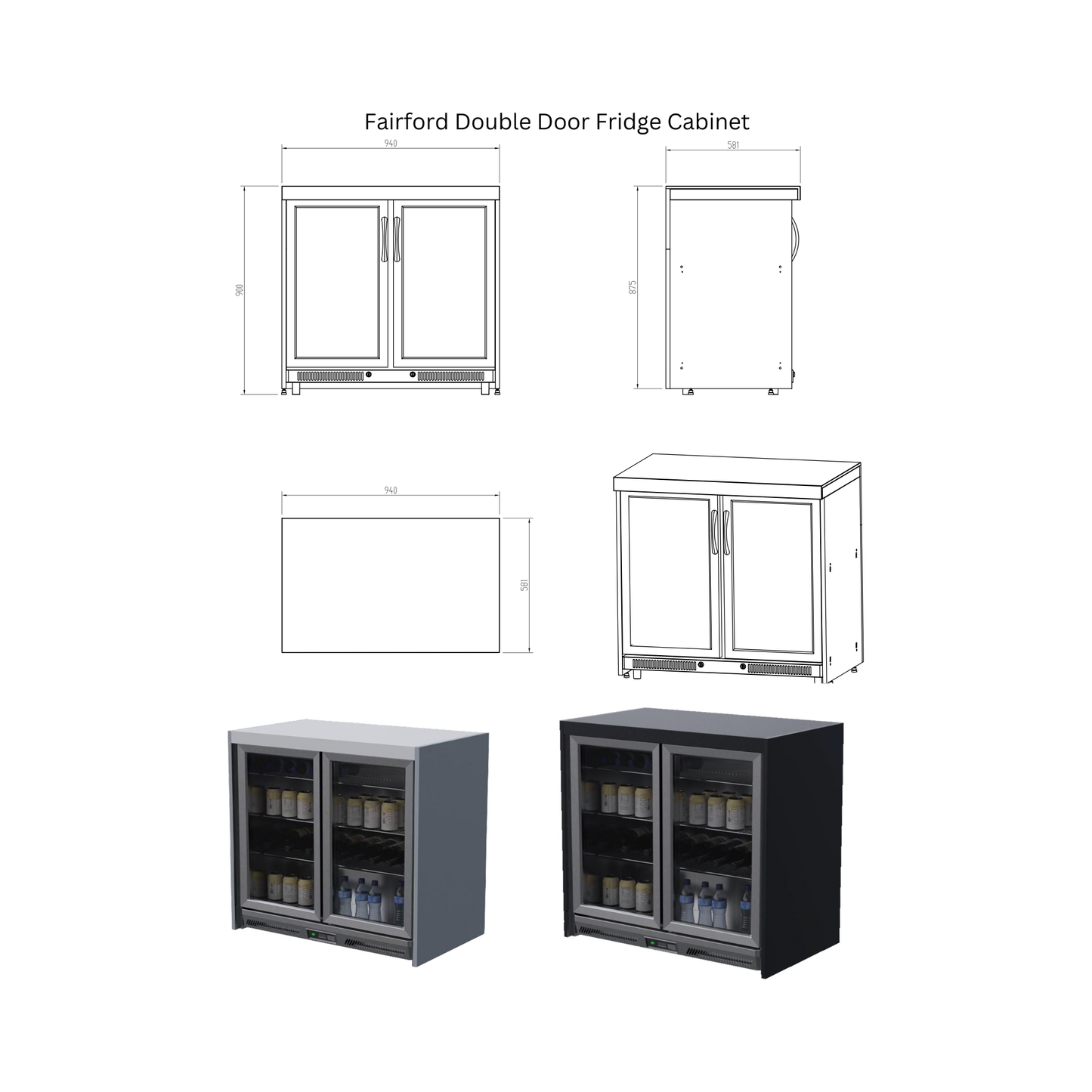Whistler Fairford Black Outdoor Kitchen with Burford 5 Burner BBQ | 5.2M