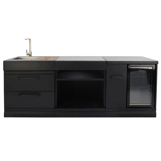 GRLLR Connect Outdoor Kitchen - Sink, Open Shelve and Fridge