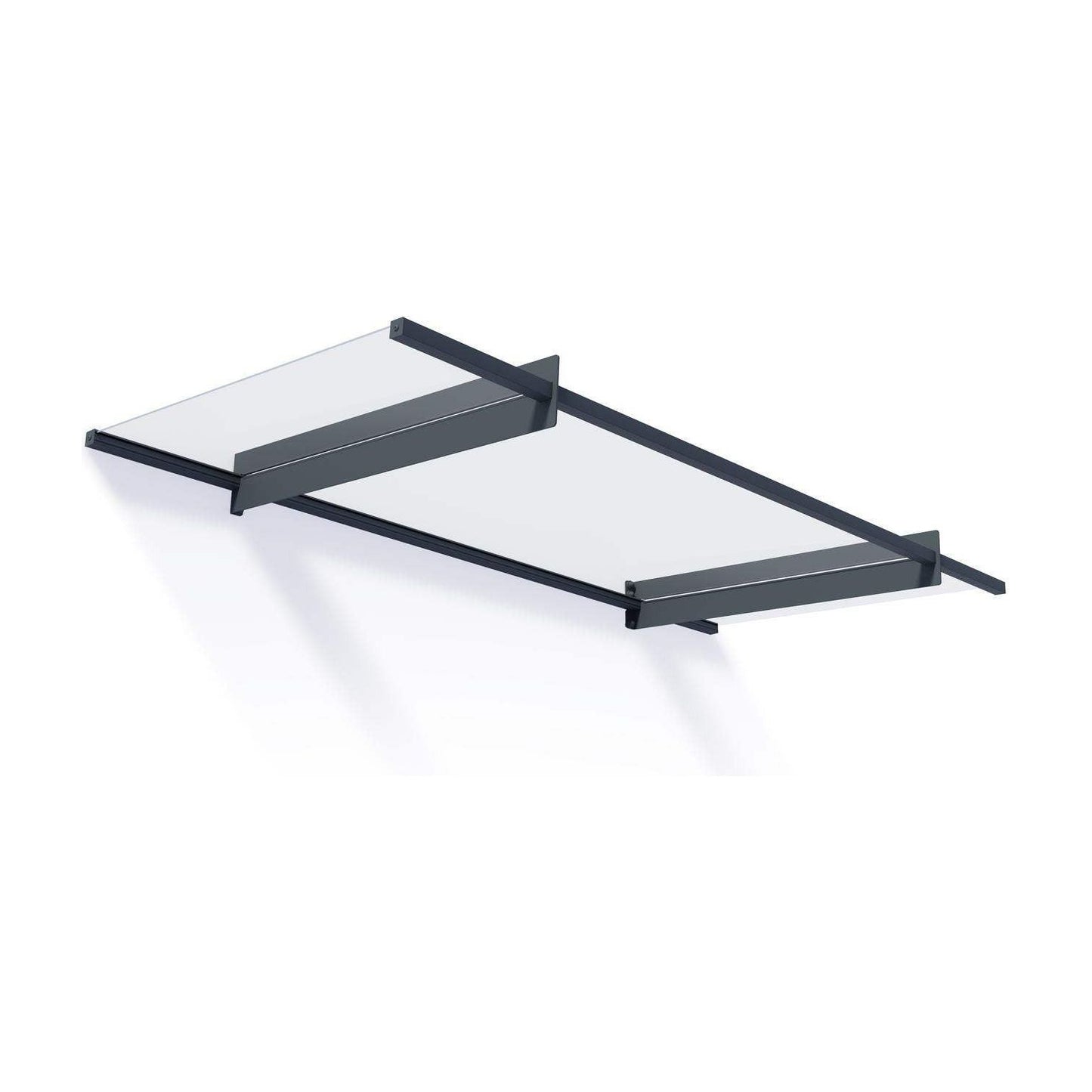 Canopia Nancy Door Canopy - Grey Aluminium Frame & Clear Polycarbonate