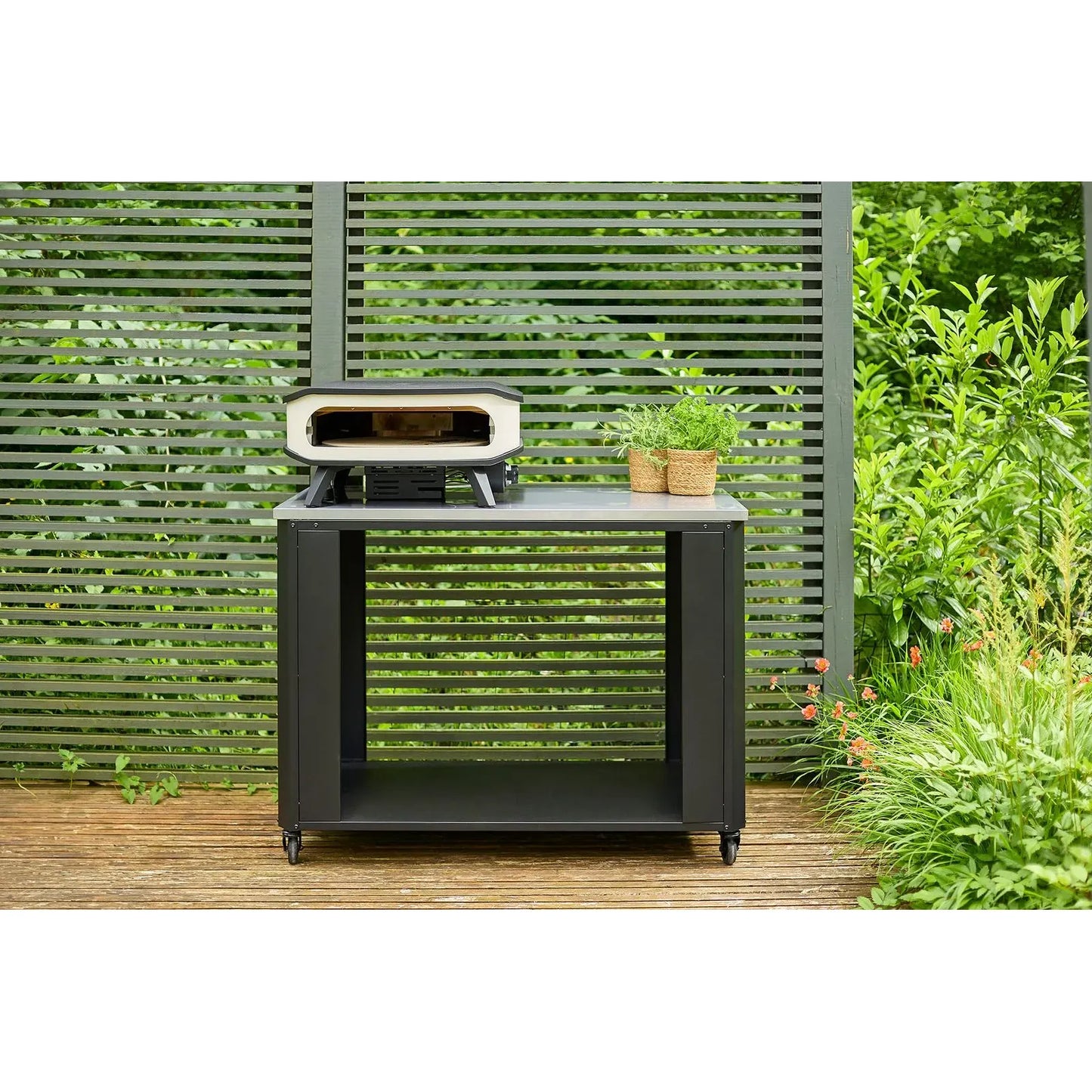 Cozze Outdoor Kitchen 115 – Open Prep Table with Stainless Steel Top