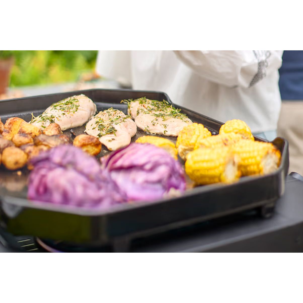 Cozze G-500 Gas Plancha Grill with Cast Iron Plate - Outdoor Use