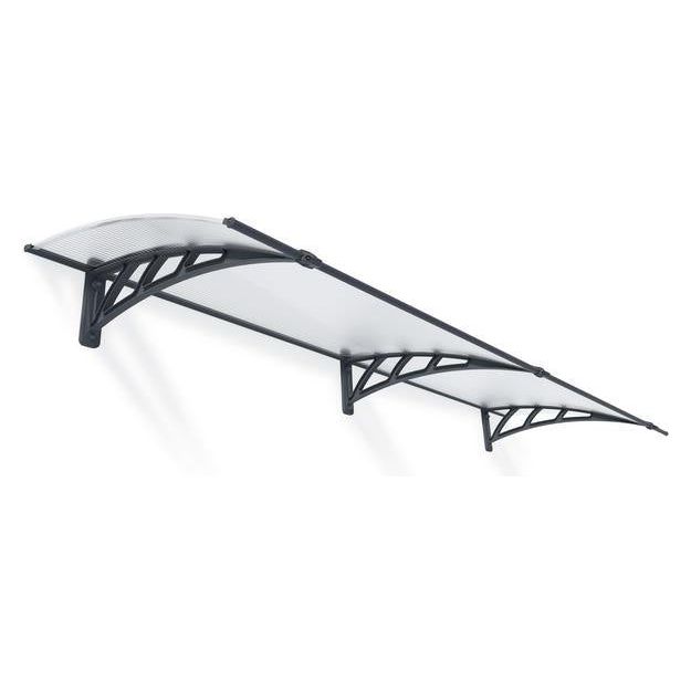 Canopia Neo Door Canopy - Grey Aluminium Frame & Twinwall Polycarbonate