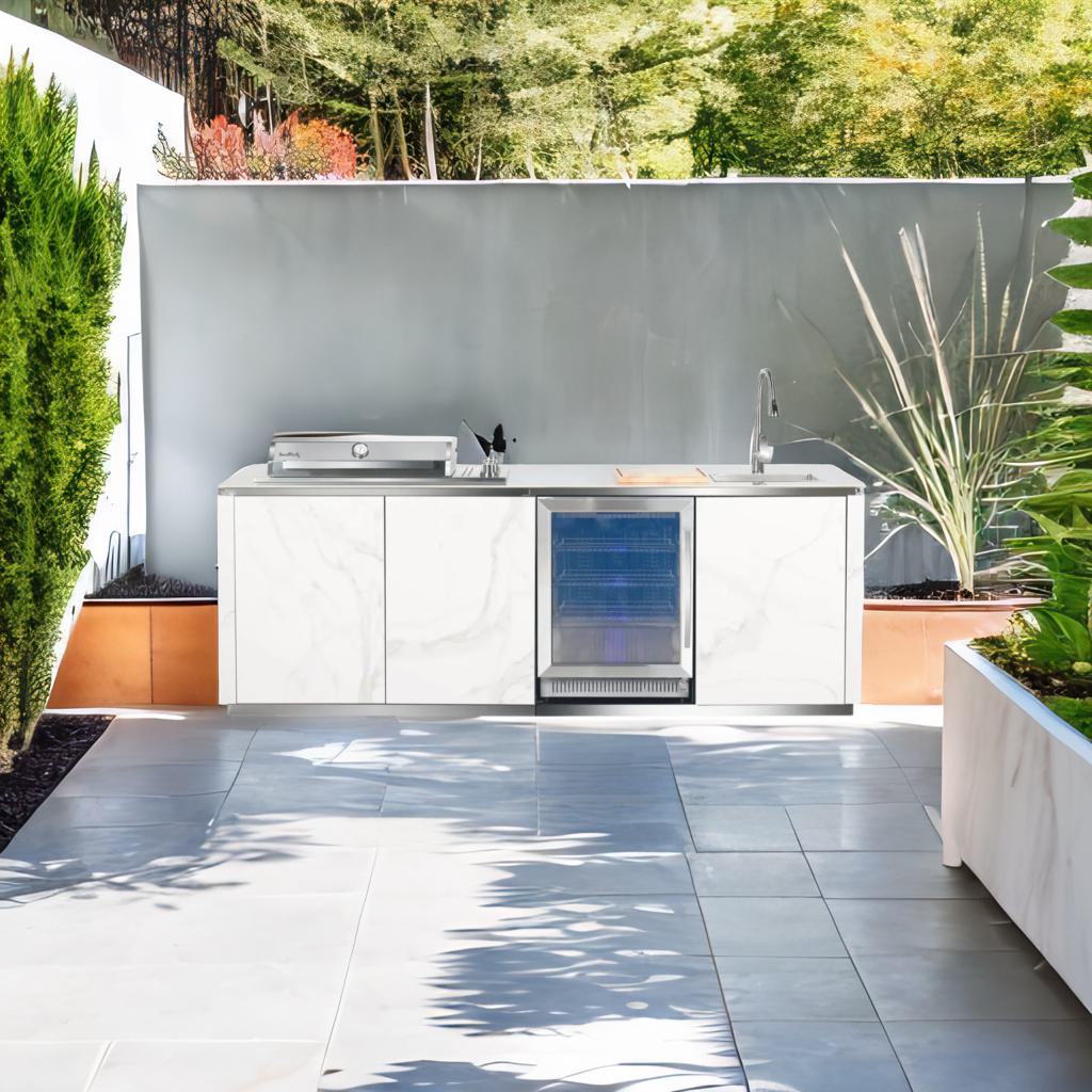 Buschbeck Derby Outdoor Kitchen Island 2.6M - Marble White