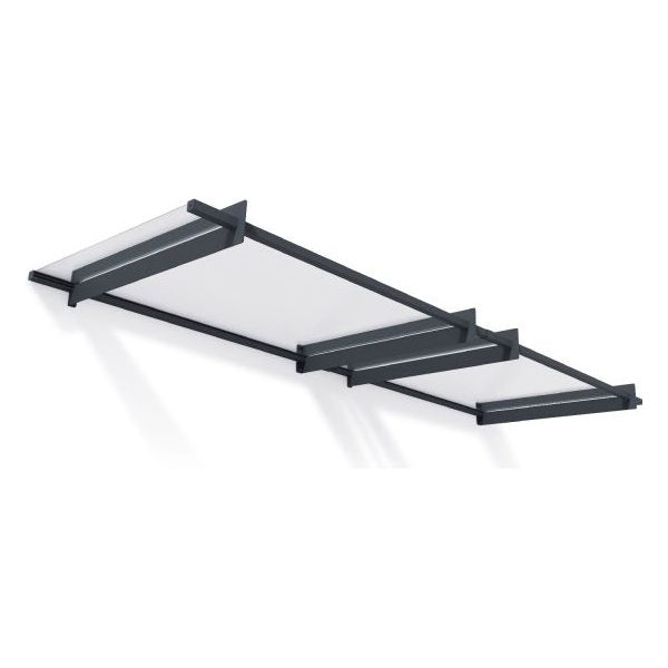 Canopia Nancy Door Canopy - Grey Aluminium Frame & Clear Polycarbonate