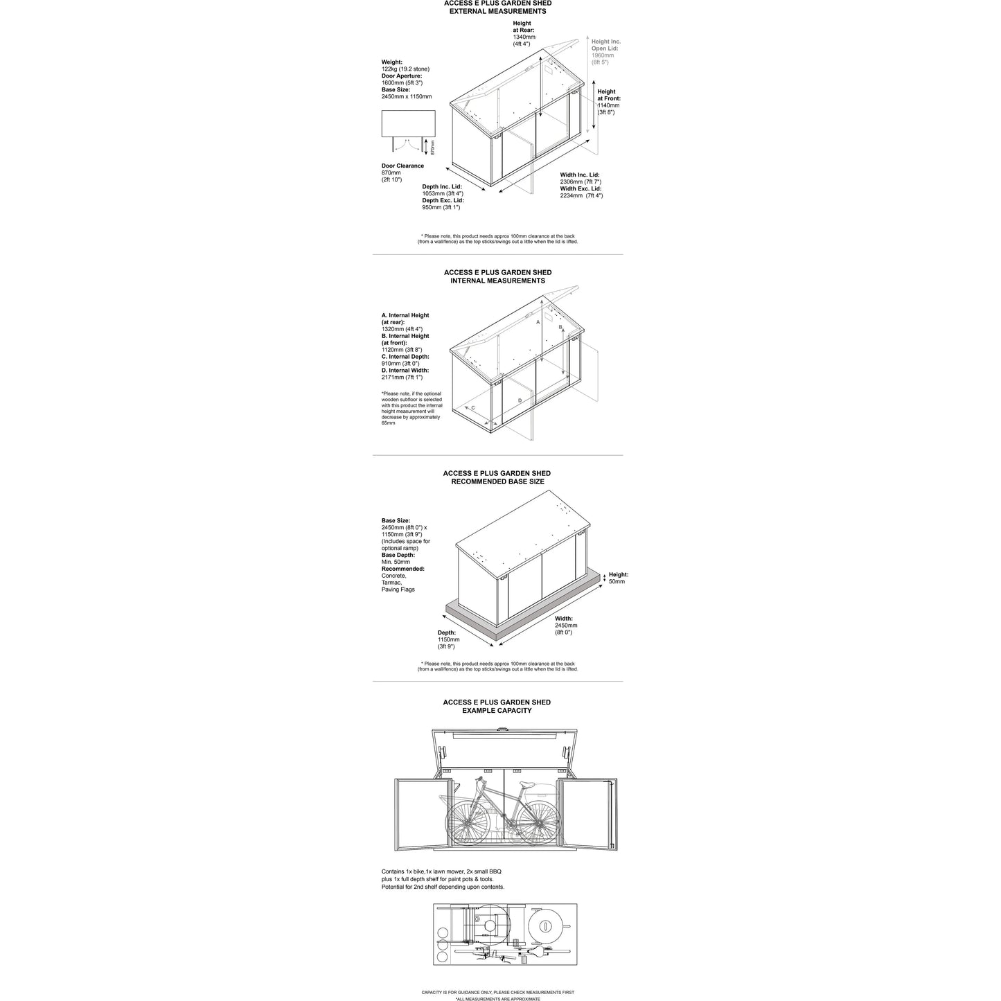 Asgard 8x4 Metal Shed (The Access E-Plus) - 3 Point Locking