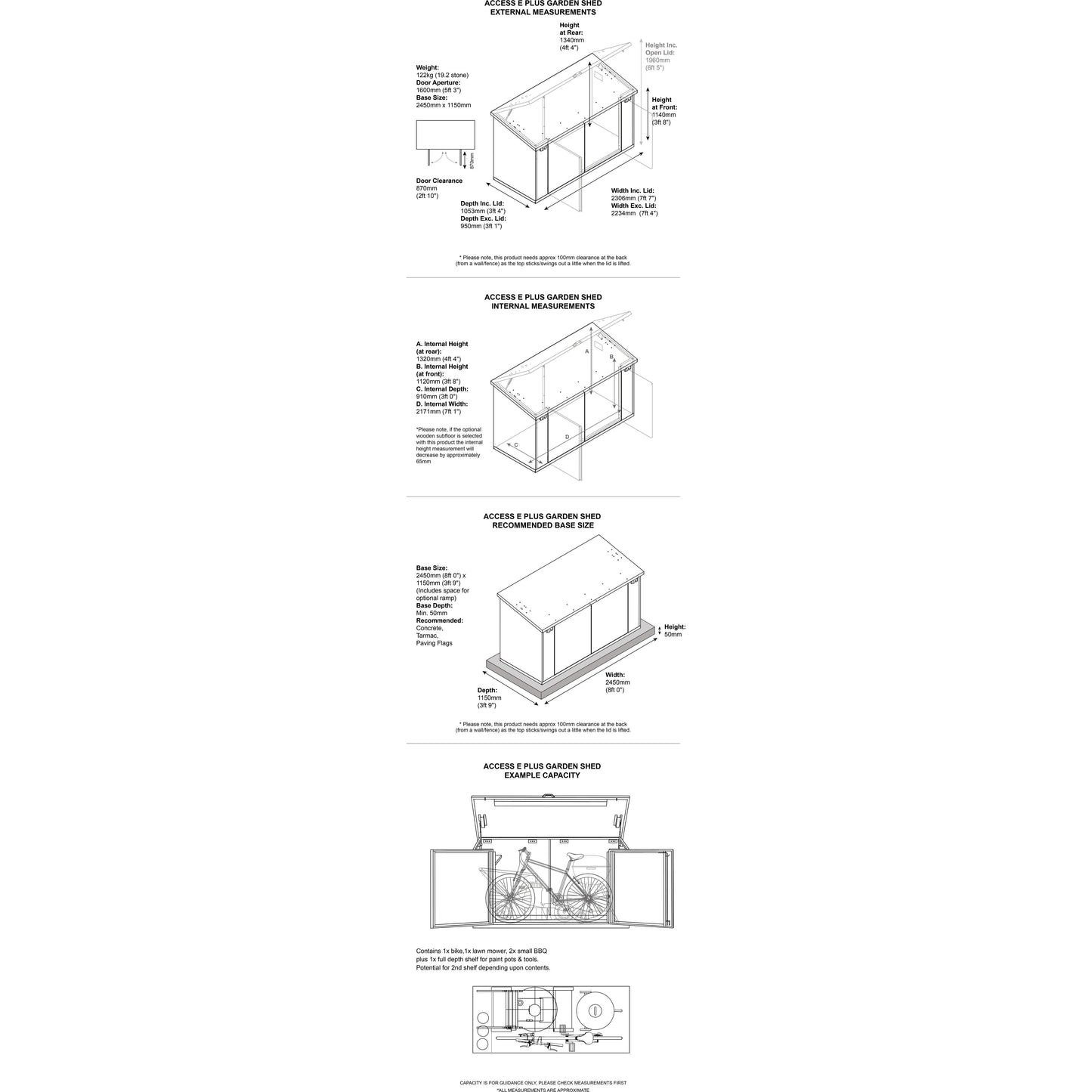 Asgard 7’7” x 3’4” Metal Garden Shed - The Access E-Plus