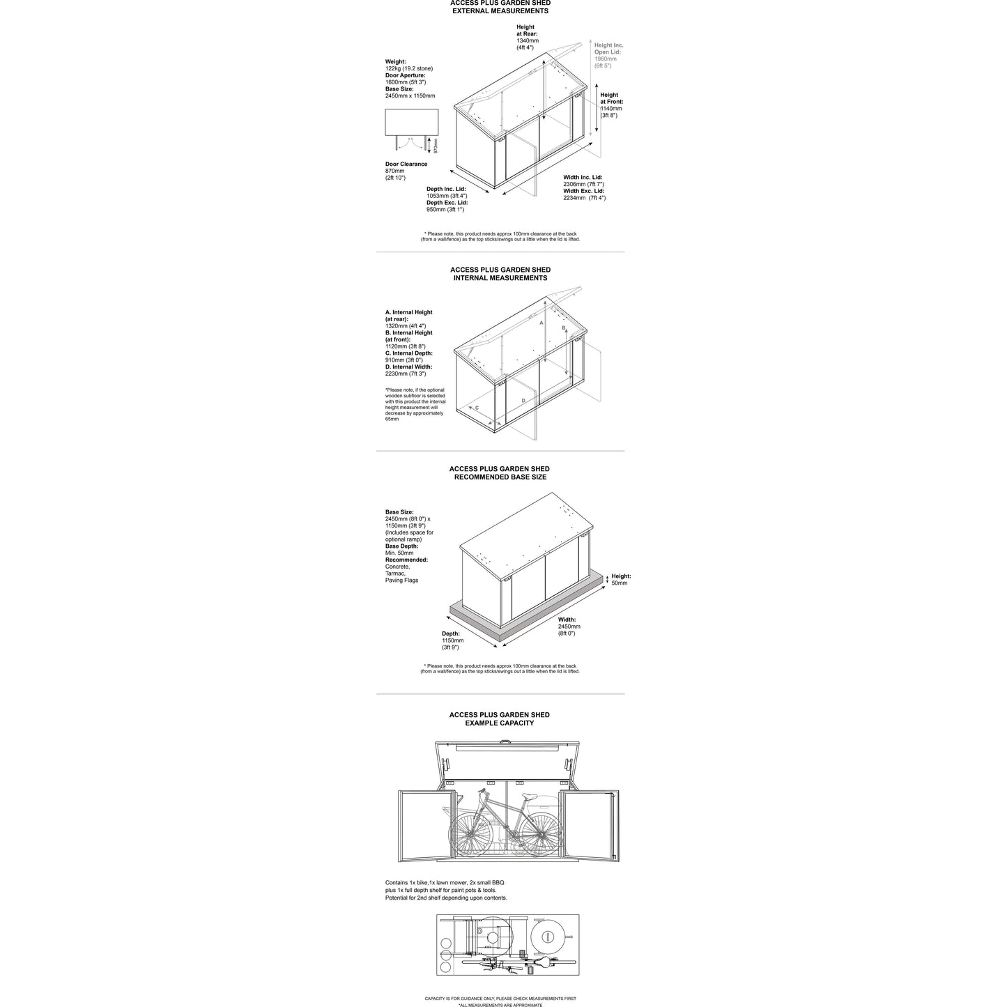 Asgard Metal Garden Shed 7’7” x 3’4” - The Access Plus
