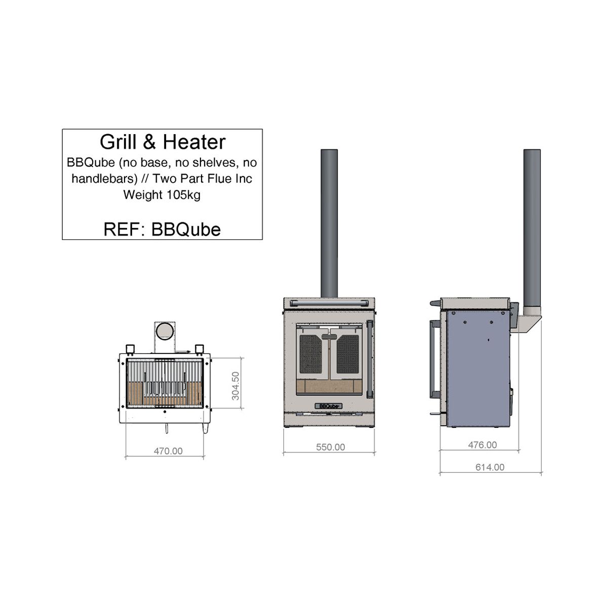 BBQube For Outdoor Kitchen: Grill & Heater