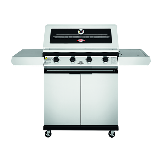 Beefeater 1200S Series 4 Burner Gas BBQ with Trolley and Side Burner from the front