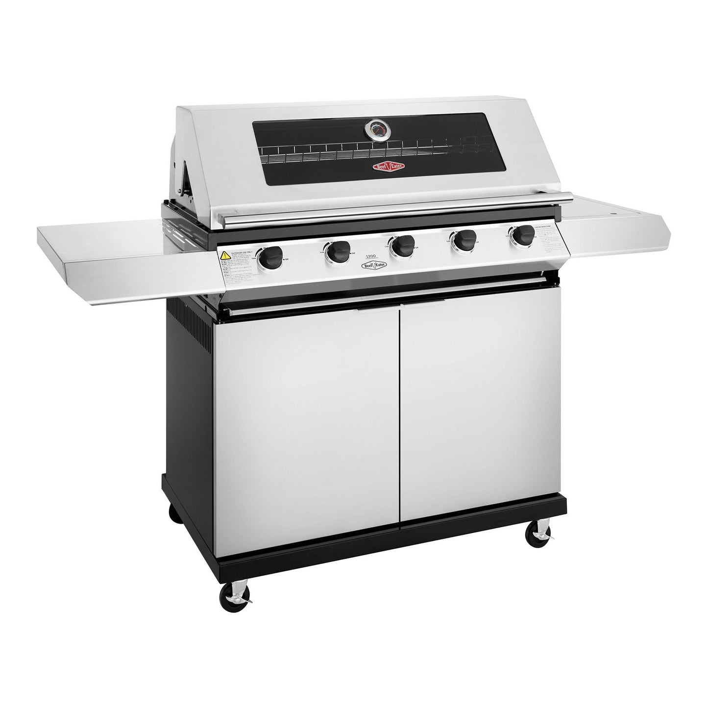 Beefeater 1200S Series 5 Burner Gas BBQ with Trolley and Side Burner from the side