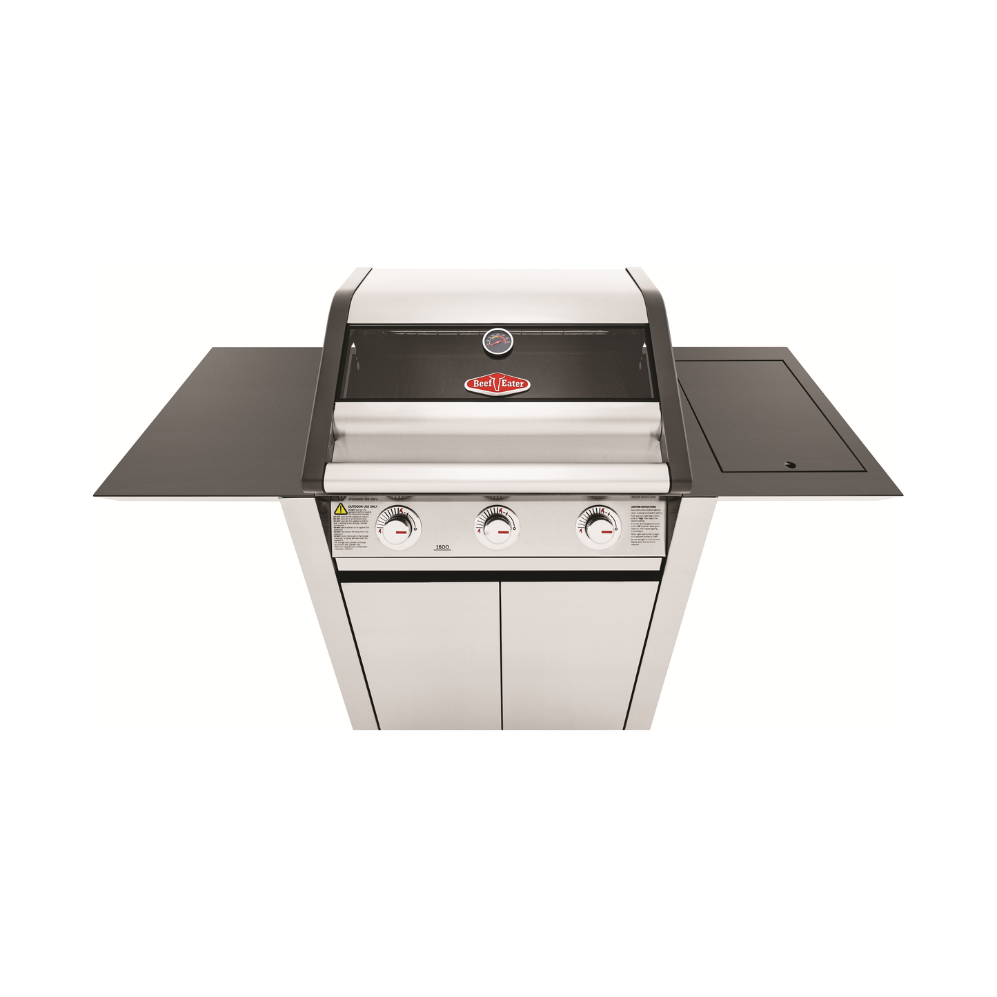 BeefEater 1600 Series 3 Burner Gas BBQ with Trolley and Side Burner