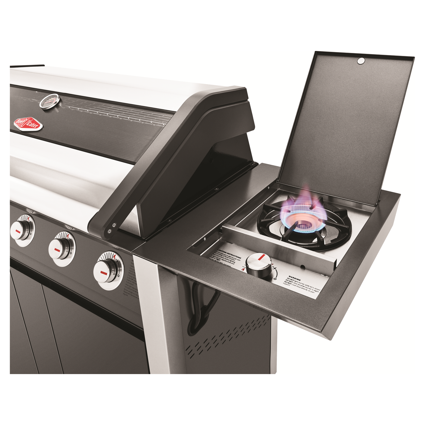 Beefeater 1600 Series Dark 5 Burner Gas BBQ with Trolley and Side Burner