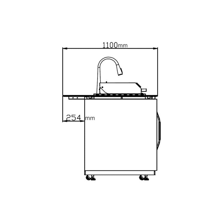 Buschbeck Derby Outdoor Kitchen Island 2.6M - Marble Grey