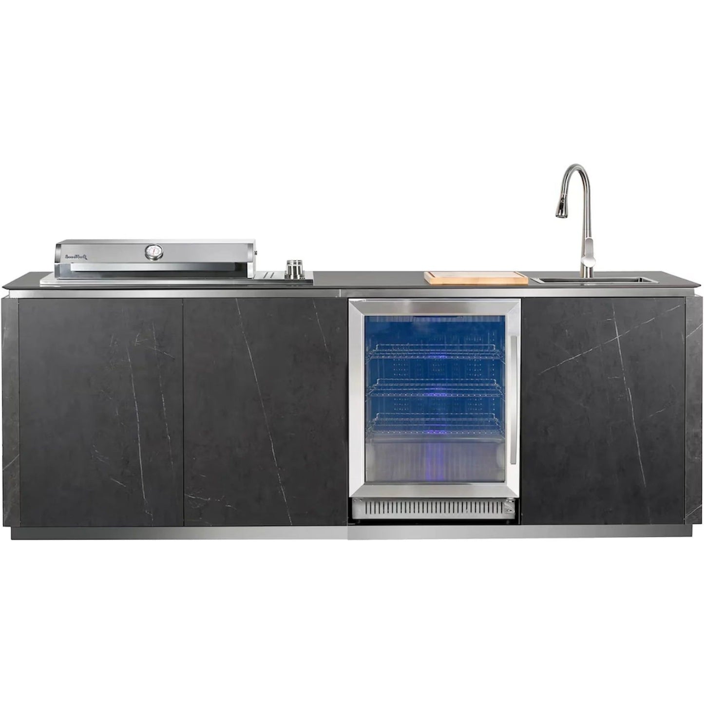 Buschbeck Derby Outdoor Kitchen Island Marble Grey