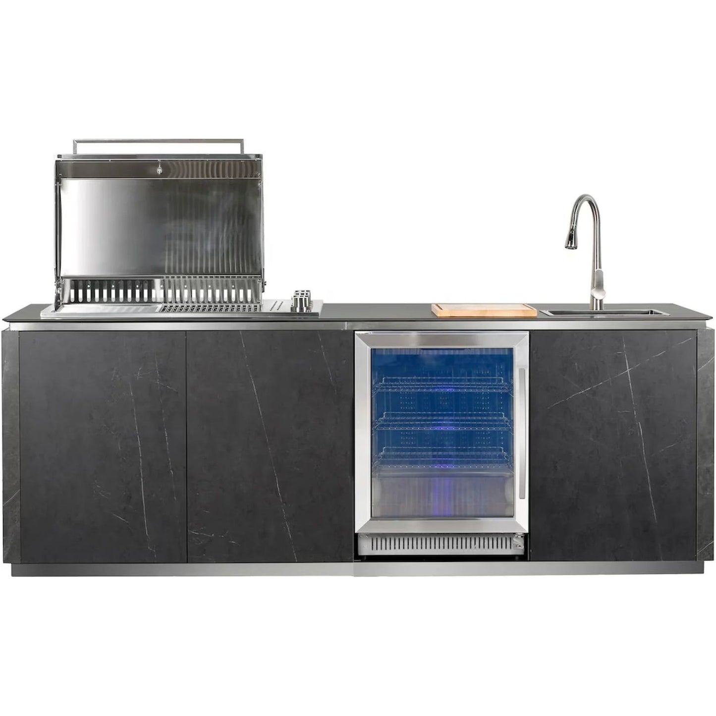 Buschbeck Derby Outdoor Kitchen Island 2.6M - Marble Grey