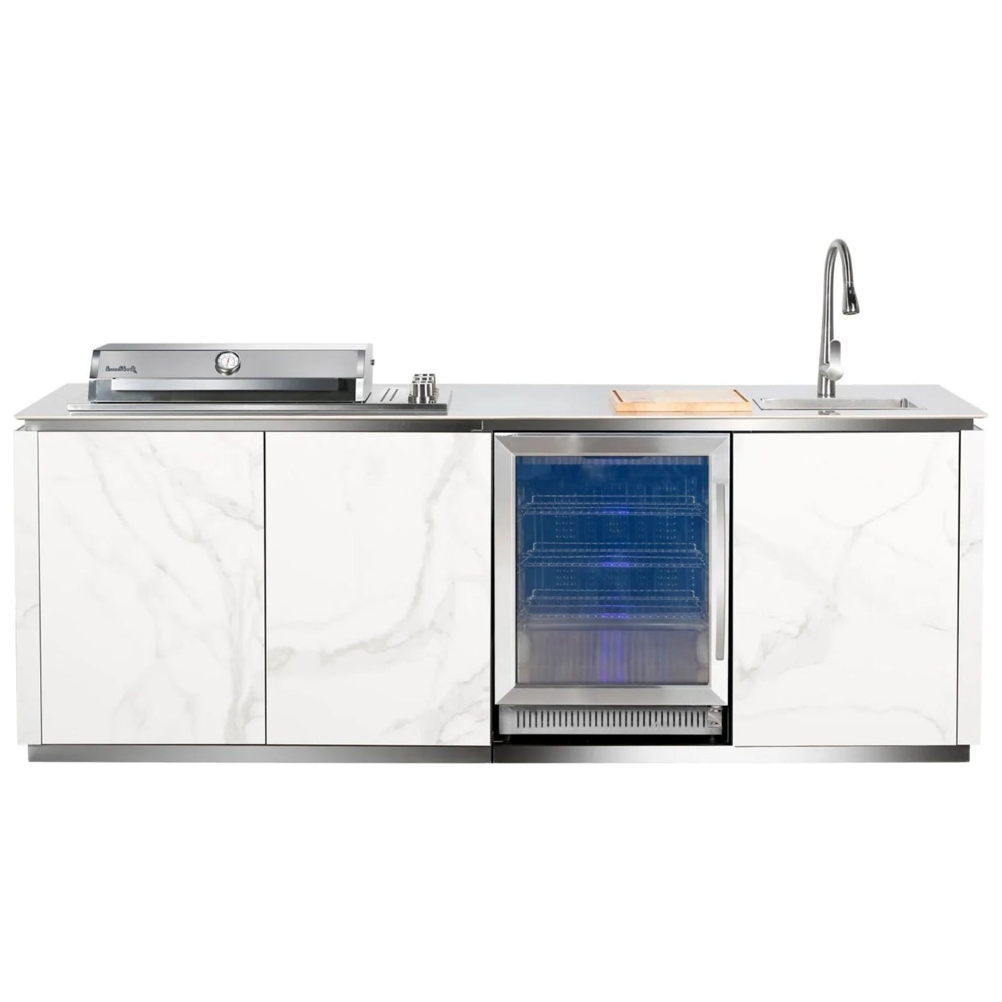 Buschbeck Derby Outdoor Kitchen Island Marble White