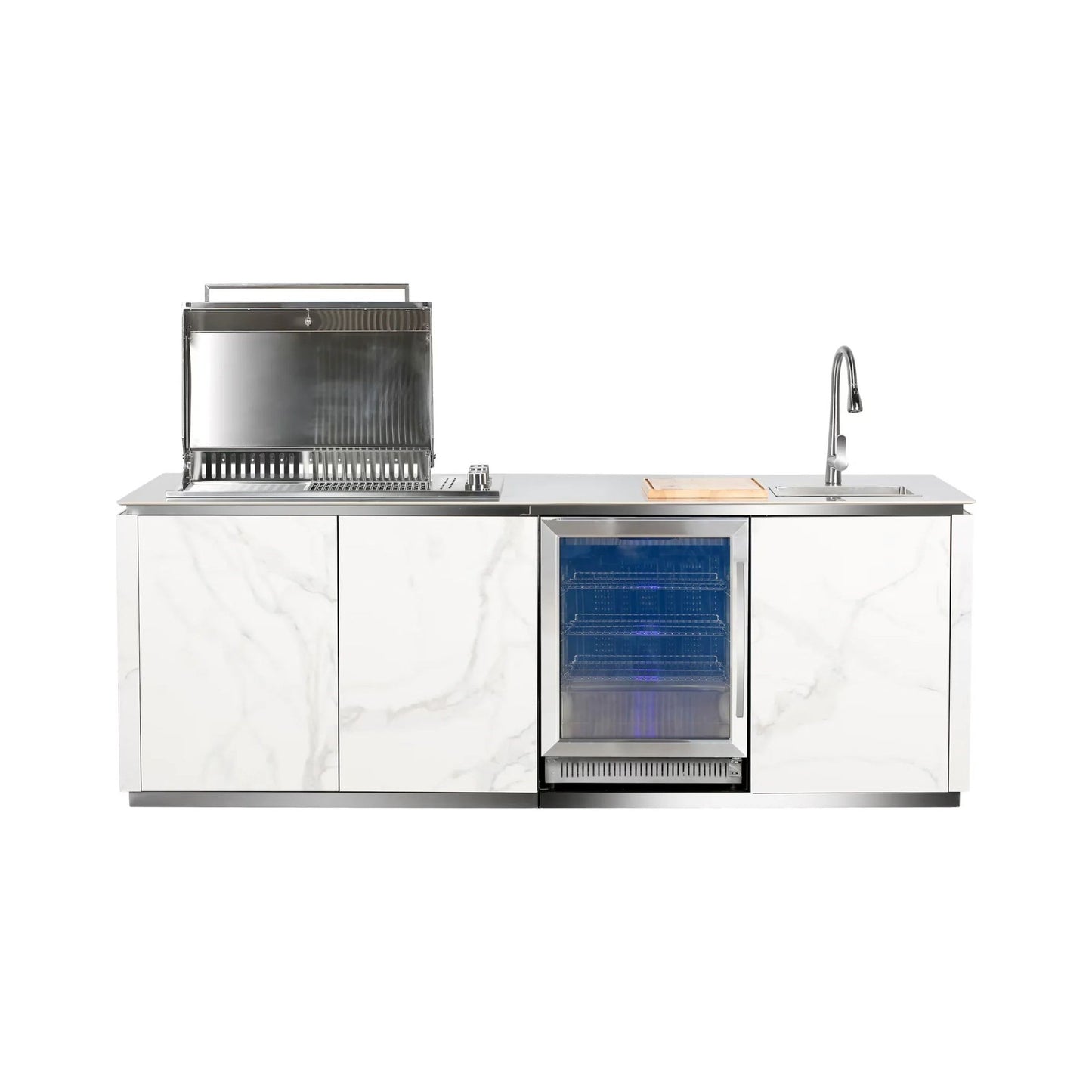 Buschbeck Derby Outdoor Kitchen Island 2.6M - Marble White