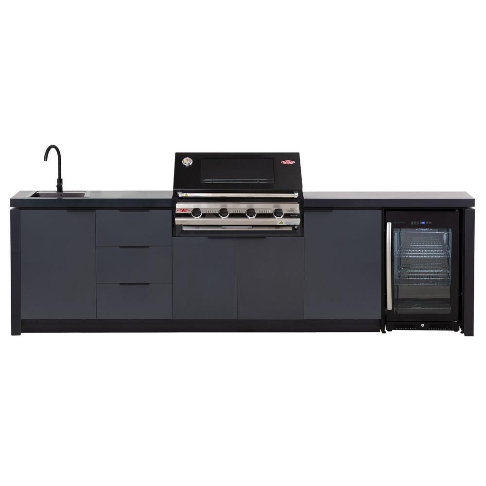 BeefEater 4 Burner Cabinex Premium Outdoor Kitchen with Fridge