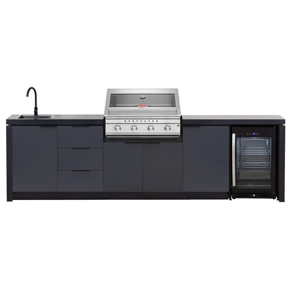 BeefEater 4 Burner Cabinex Premium Outdoor Kitchen with Fridge