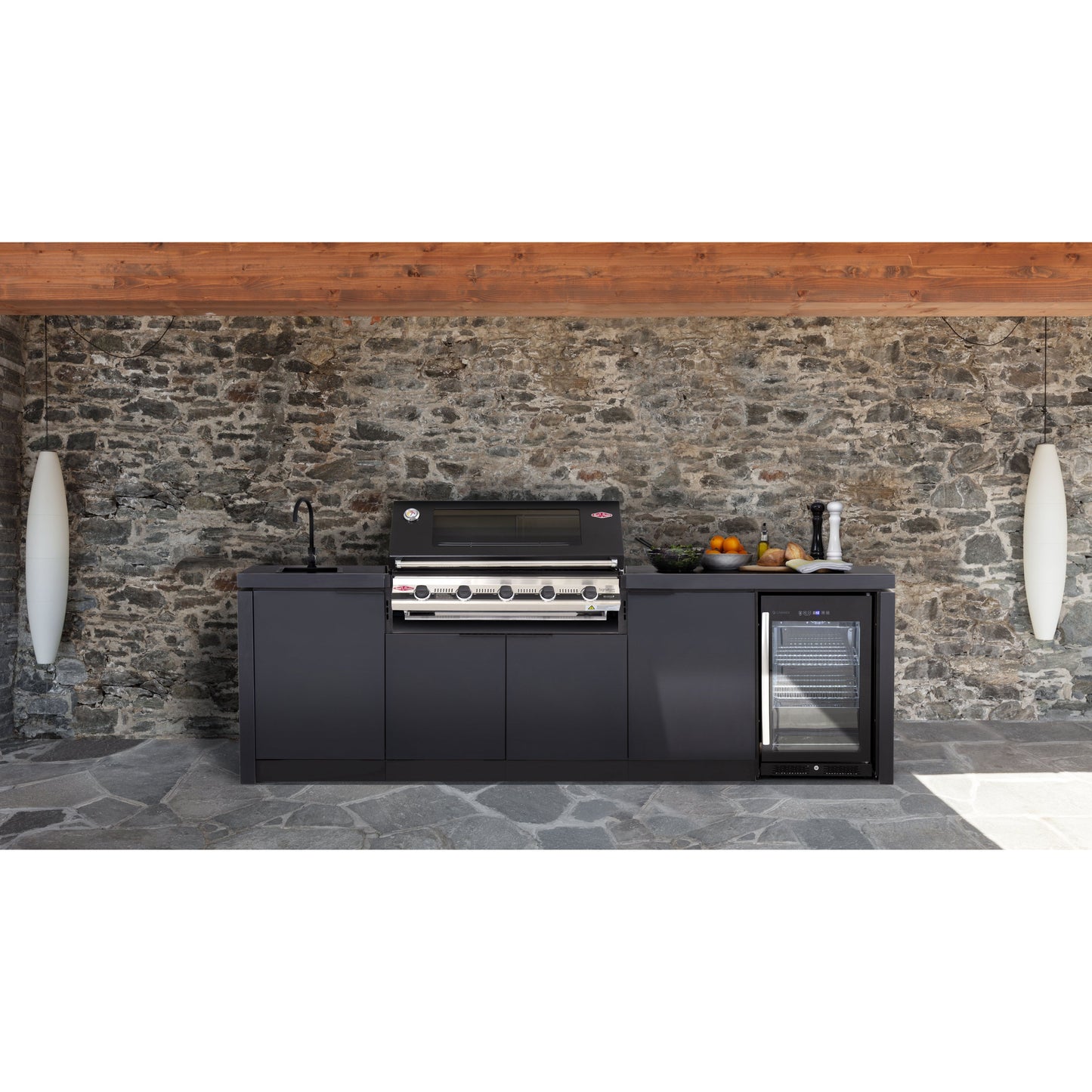 BeefEater 5 Burner Cabinex Classic Outdoor Kitchen with Fridge