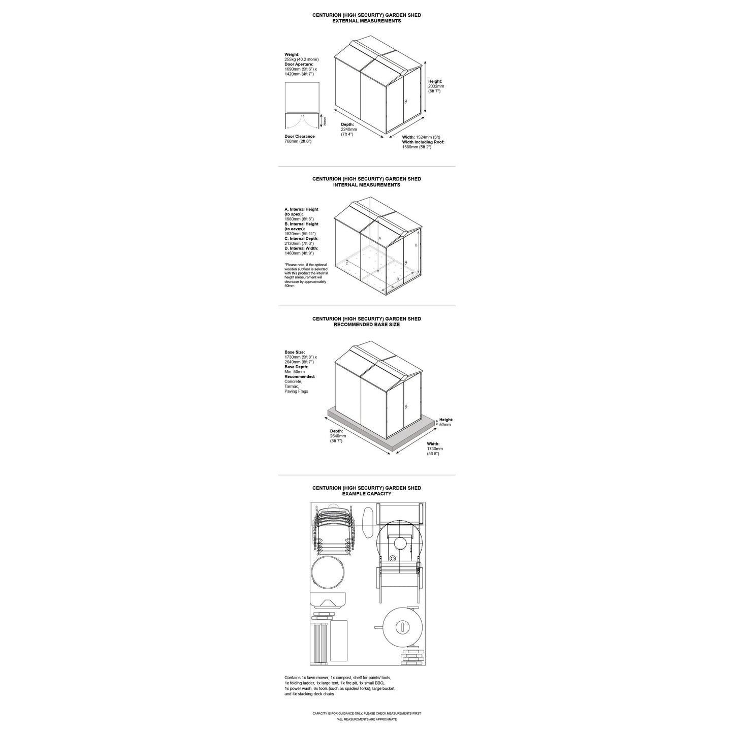 Asgard 5x7 Metal Shed (Centurion) - Police Preferred Specification