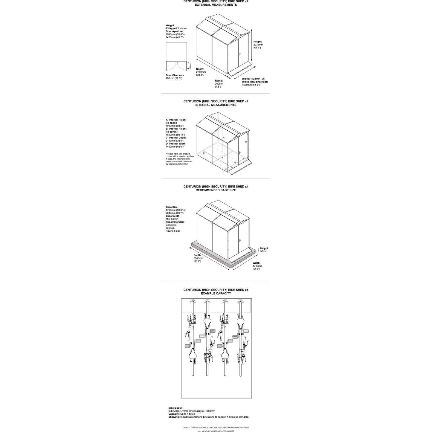 Asgard (Centurion) Bike Storage 5x7 (4 bikes) - Police Approved