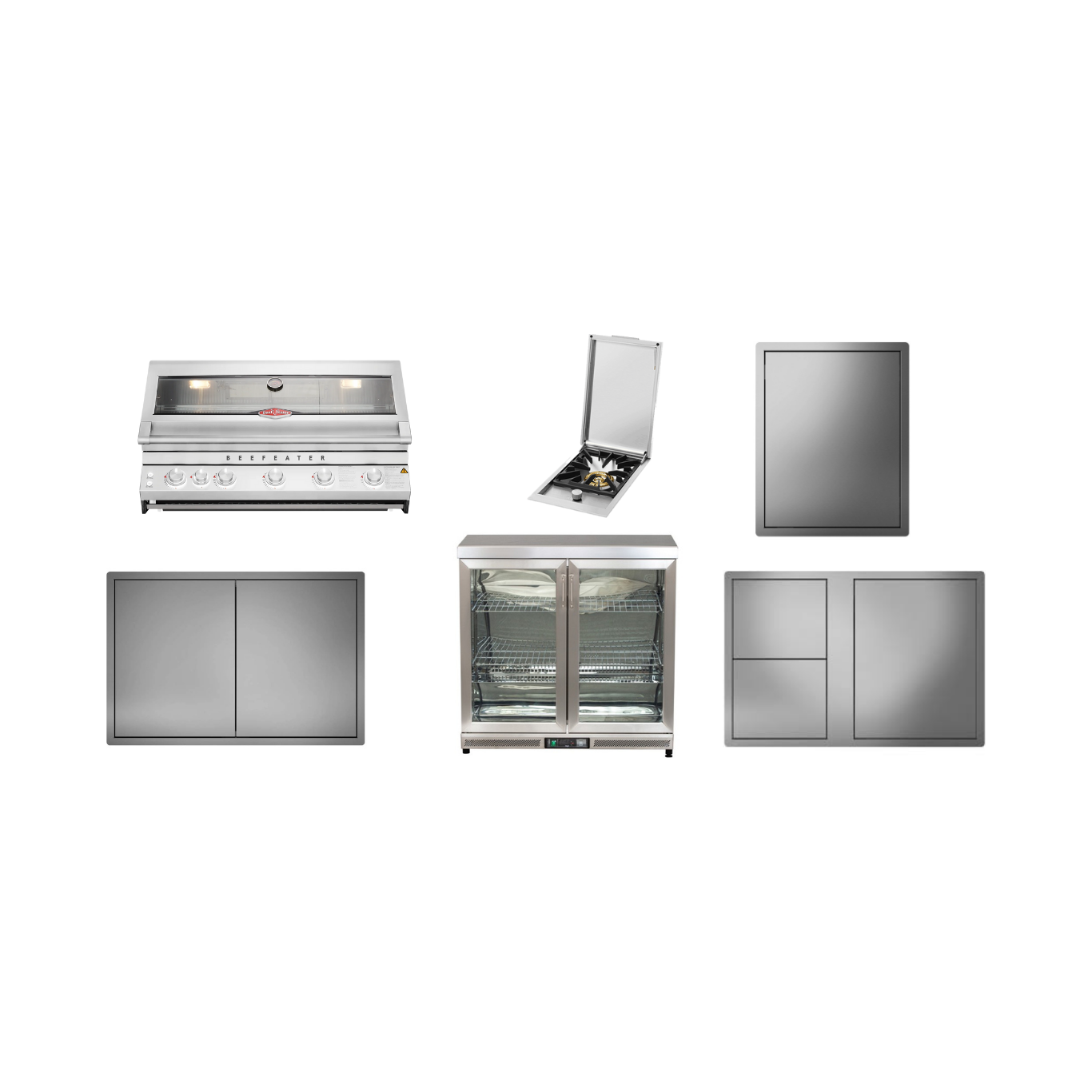BeefEater 7000 Premium 6‑Piece Outdoor Kitchen Bundle