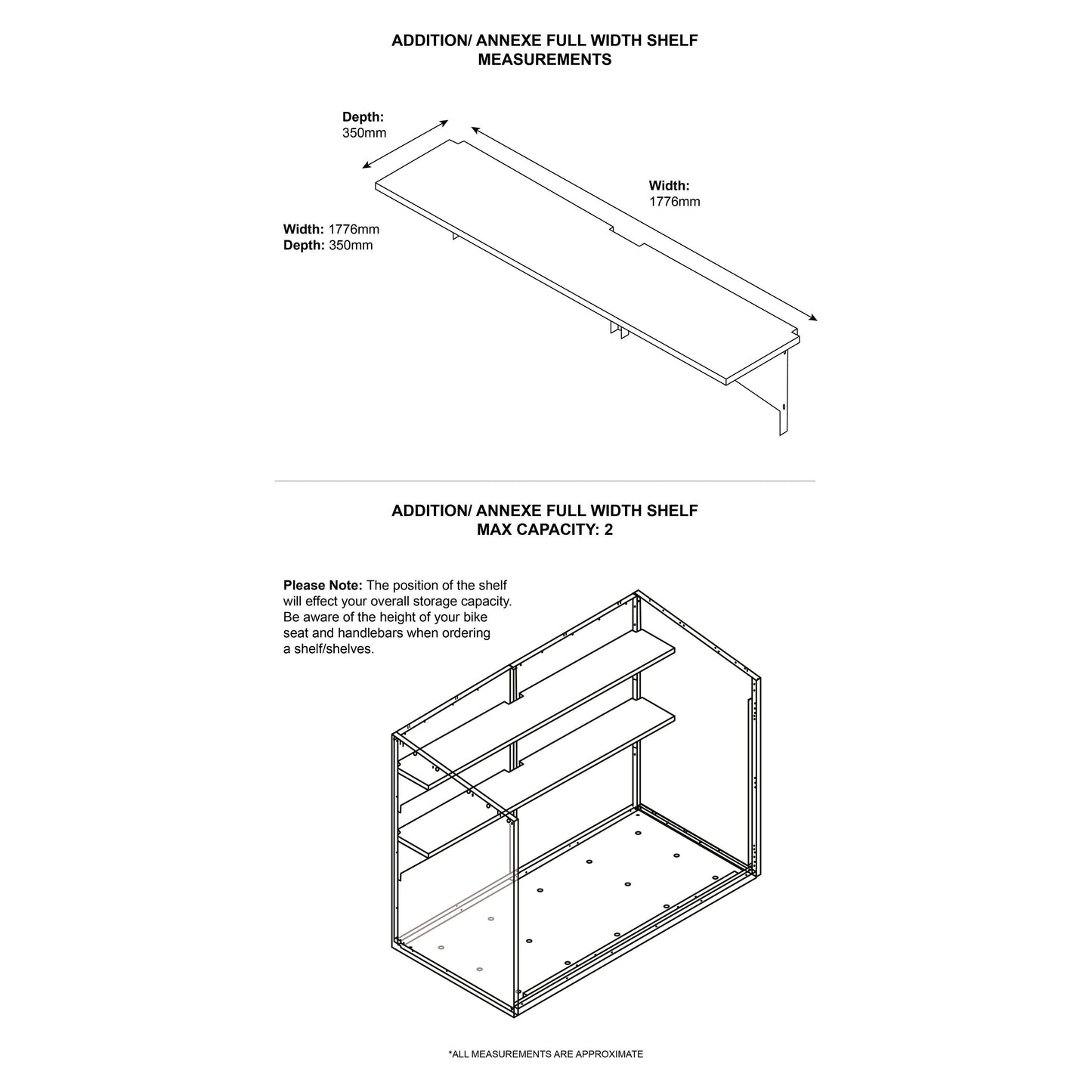 Asgard Annexe & Addition Full-Width Shelf