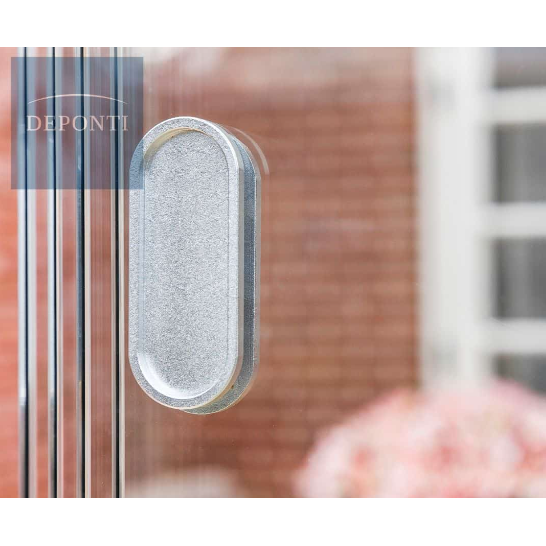 Fiano Adhesive handles Oval Alu - set of 2