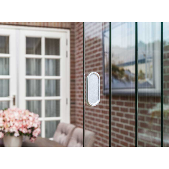 Fiano Adhesive handles Oval Alu - set of 2