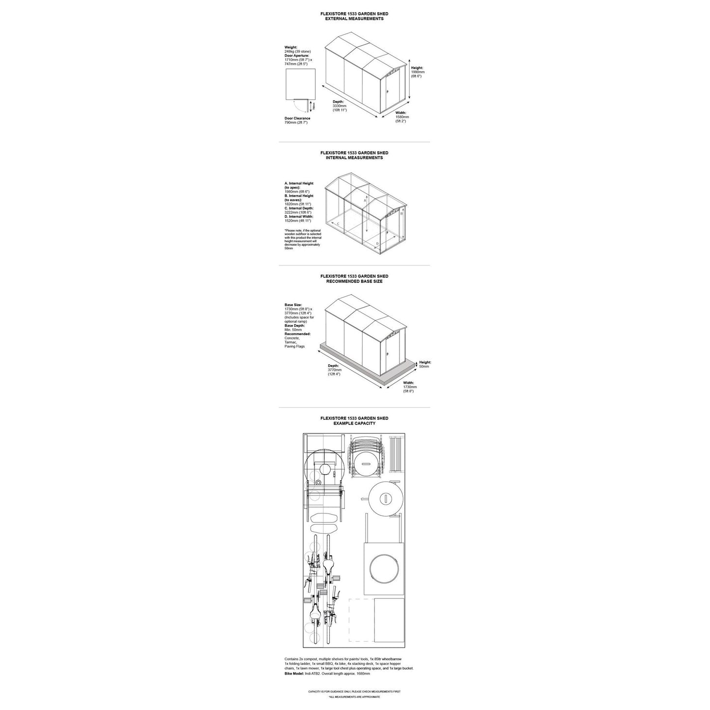 Asgard 5’2” x 10’11” Metal Garden Shed - Flexistore 1533
