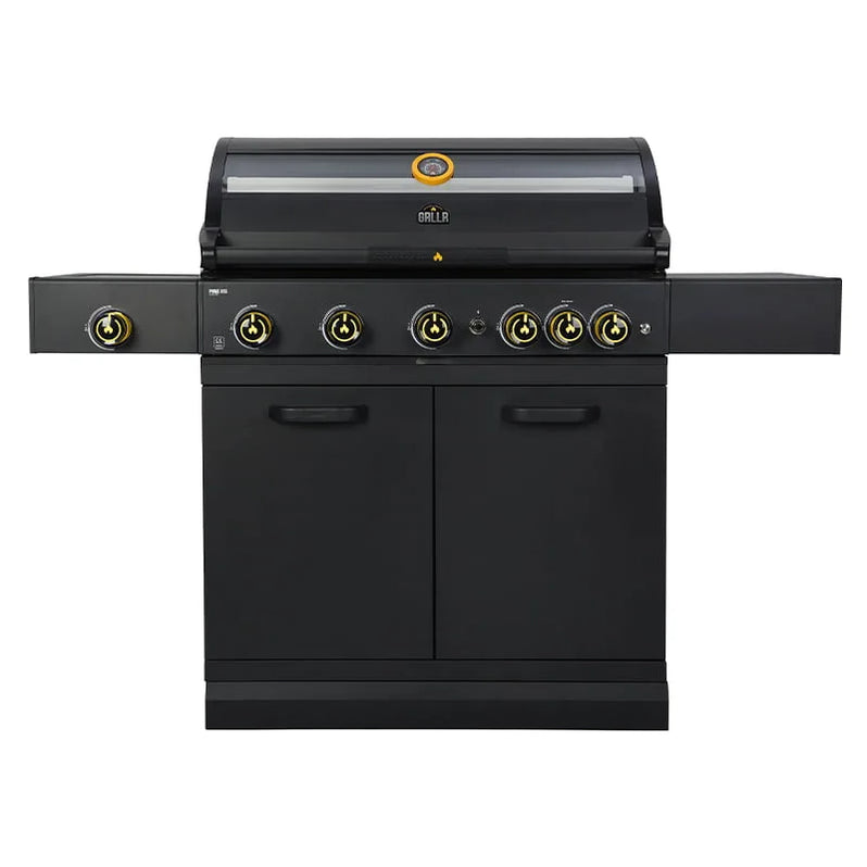 GRLLR Outdoor Kitchen - L Shape 5 Burner Grill including Fridge Sink and kamado Units
