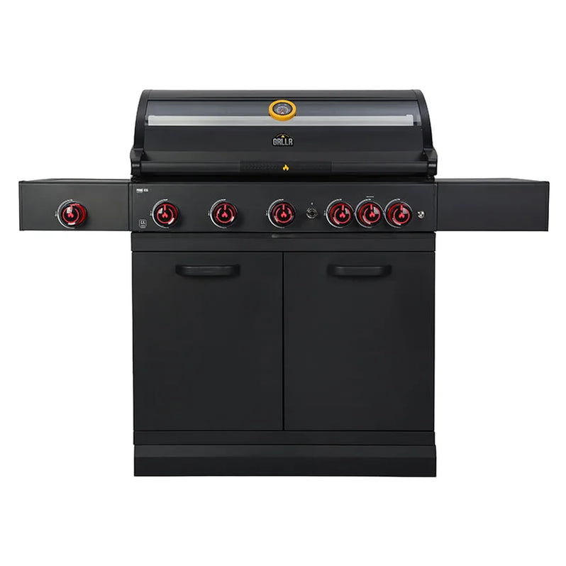 GRLLR Outdoor Kitchen - L Shape 5 Burner Grill including Fridge Sink and kamado Units