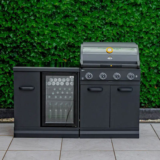 GRLLR Connect Outdoor Kitchen - 4 Burner Grill with Fridge