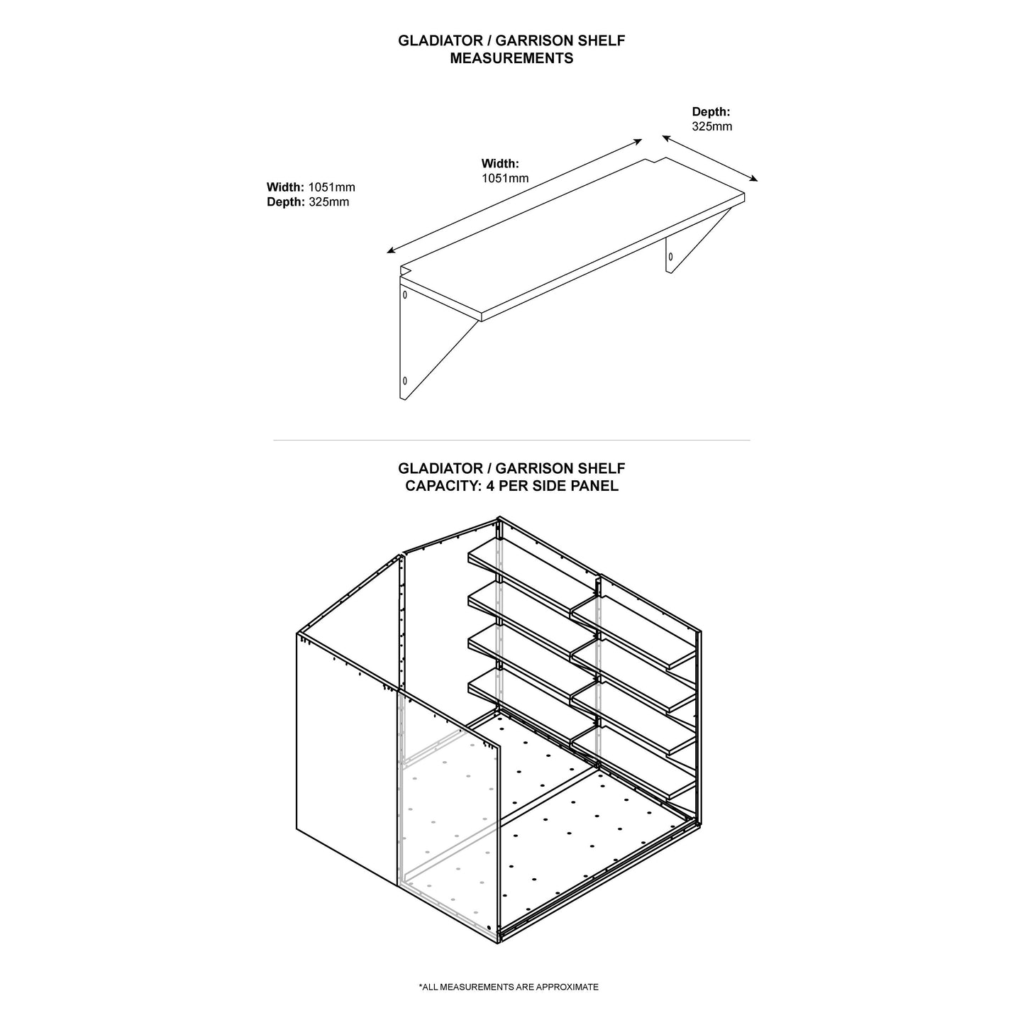 Asgard Gladiator Shelf Kit (2 Pack)